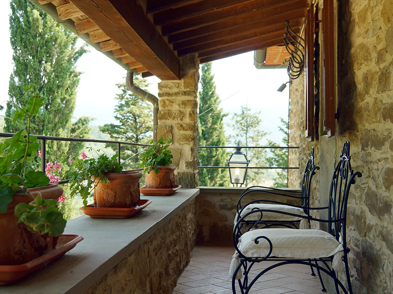 Terrasse d'un gîte